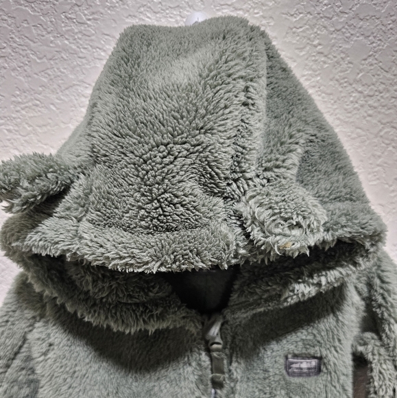 Eddie Bauer Kids Boy Girl Infant Green Fleece Soft Plush Onsie Footed Si… - Picture 4 of 10